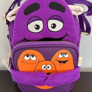 Grimace Crossbody Bag with Detachable Pouch